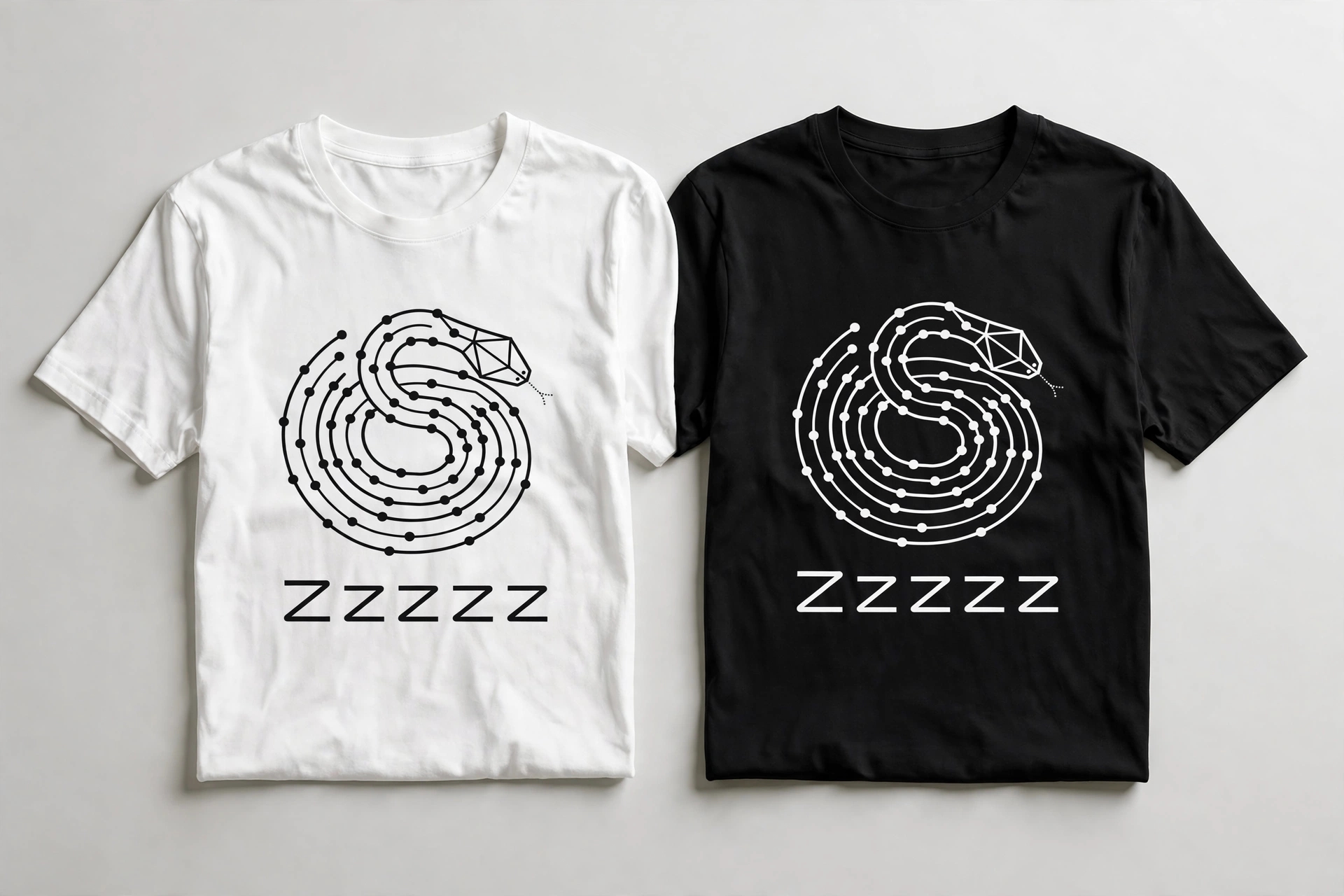 ZZZZZ minimal snake logo - Streetwear sleep mode design.